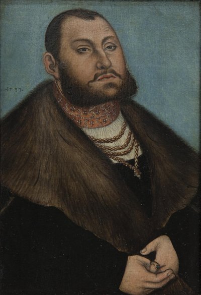Porträt des Kurfürsten Johann Friedrich der Großmütige von Sachsen (1503-1554) von Lucas Cranach d.Æ.