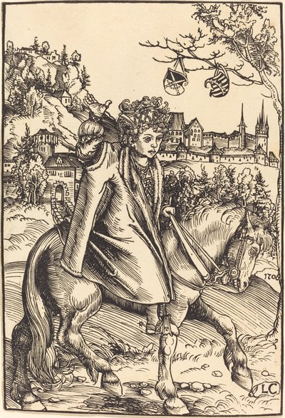 Ein sächsischer Prinz zu Pferd von Lucas Cranach the Elder