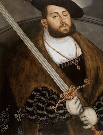 Johann Friedrich I., der Großmütige, Kurfürst von Sachsen von Lucas Cranach the Elder