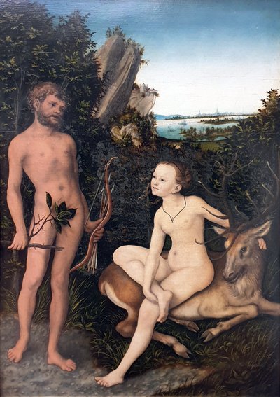 Landschaft mit Apoll und Diana von Lucas Cranach the Elder