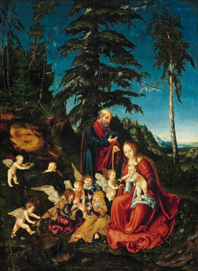 Ruhe auf der Flucht nach Ägypten von Lucas Cranach the Elder