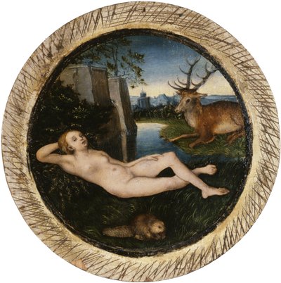 Ruhende Quellnymphe von Lucas Cranach the Elder