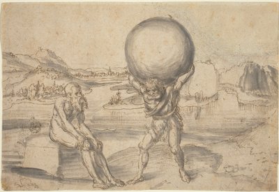 Herkules befreit Atlas vom Globus von Lucas Cranach the Elder