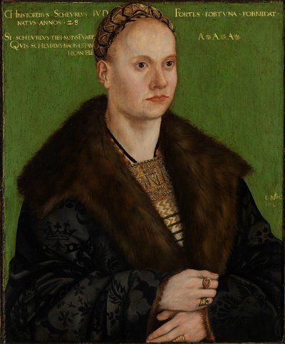 Porträt des Humanisten Christoph Scheurl von Lucas Cranach the Elder