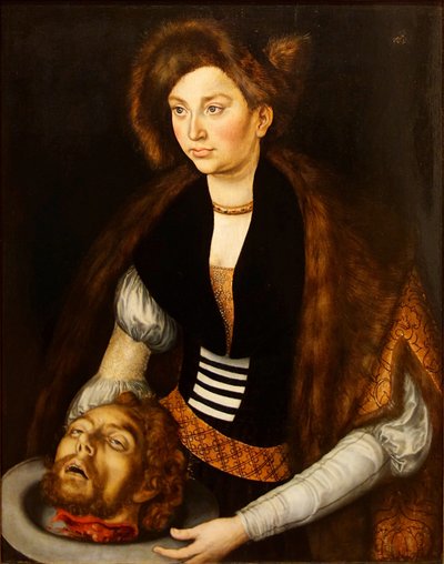 Salome mit dem Haupt Johannes des Täufers von Lucas Cranach the Elder