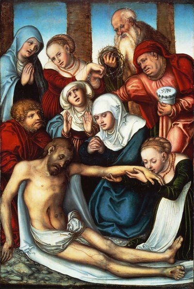 Die Beweinung Christi von Lucas Cranach the Elder