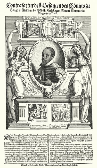 Posthumes Porträt des Botschafters des Königs von Kongo beim Papst (Gravur) von Lucas Kilian