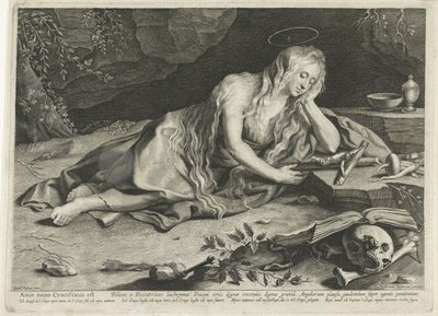 Die reuige Maria Magdalena in einer Höhle von Lucas Vorsterman (I)