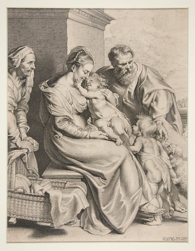 Heilige Familie mit St. Johannes von Lucas Vorsterman the Elder