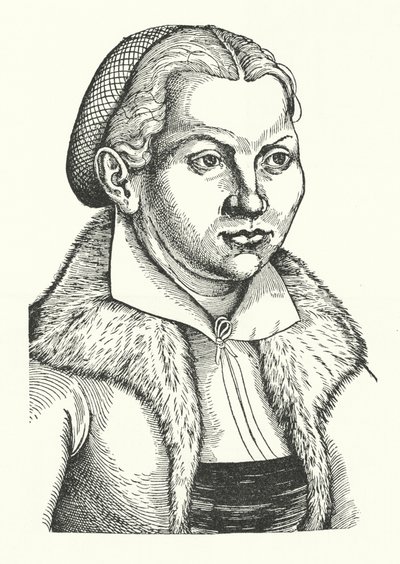 Katharina von Bora, Ehefrau des deutschen protestantischen Reformators Martin Luther von Lucas the Elder (after) Cranach
