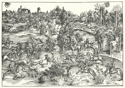 Die Hirschjagd von Lucas the Elder (after) Cranach