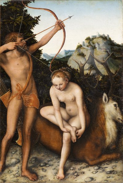 Apollon und Diana (um 1530) von Lucas the Elder Cranach