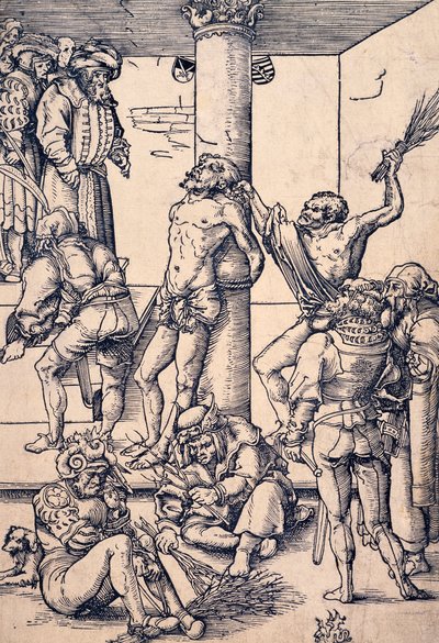 Die Geißelung Christi, von Lucas Cranach dem Älteren, Holzschnitt von Lucas the Elder Cranach