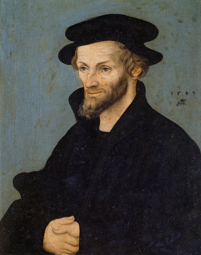 Porträt von Philipp Melanchthon oder Philipp Schwarzerd (1497-1560) von Lucas the Elder Cranach