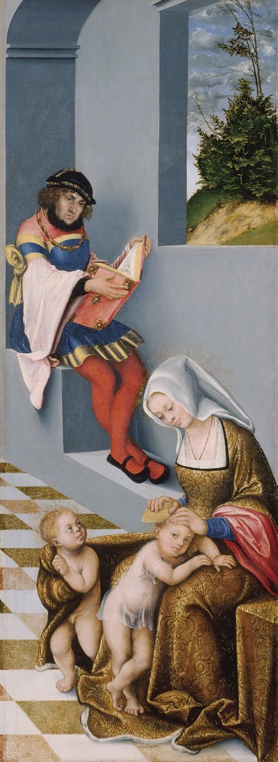Die Heilige Sippe (sogenanntes Torgauer Altarbild) rechte Tafel von Lucas the Elder Cranach