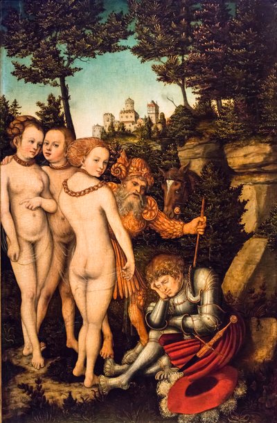 Das Urteil des Paris, 2. Viertel des 16. Jahrhunderts von Lucas the Elder Cranach