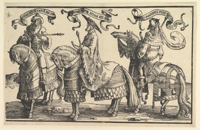 Ahas, Hiskia, Manasse, aus Die zwölf Könige Israels von Lucas van Leyden