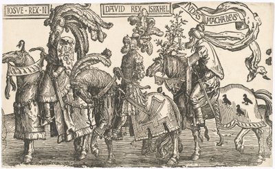Josua, David, Judas Makkabäus von Lucas van Leyden
