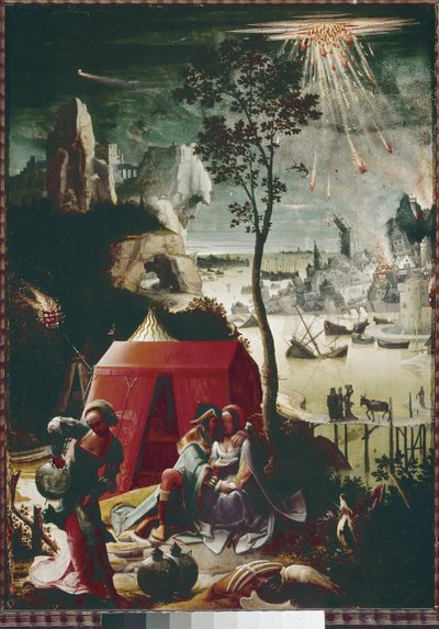 Lot und seine Töchter von Lucas van Leyden