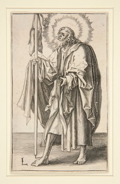 Sankt Jakobus der Ältere aus der Serie: Christus und die Apostel von Lucas van Leyden