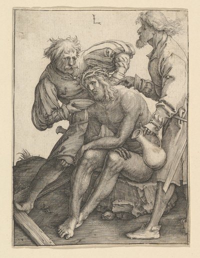 Soldaten geben Christus zu trinken, ca. 1512 von Lucas van Leyden