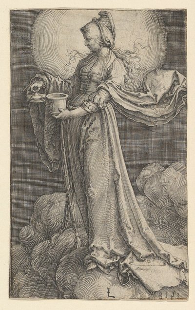 St. Maria Magdalena auf den Wolken, 1518 von Lucas van Leyden
