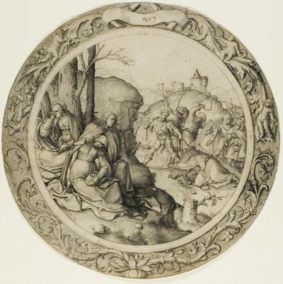 Die Runde Passion: Christus trägt das Kreuz von Lucas van Leyden