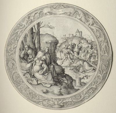 Die Runde Passion: Christus trägt das Kreuz von Lucas van Leyden