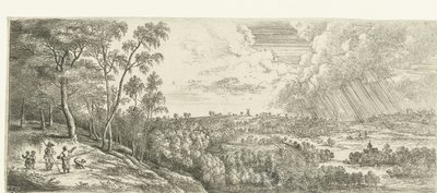 Landschaft mit Regenschauer von Lucas van Uden