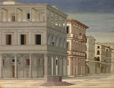 Ansicht einer idealen Stadt oder Die Stadt Gottes (Detail) von Luciano Laurana