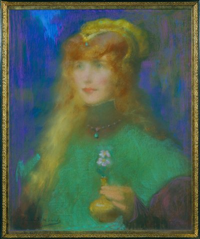 Prinzessin mit Orchideen von Lucien Guirand de Scevola