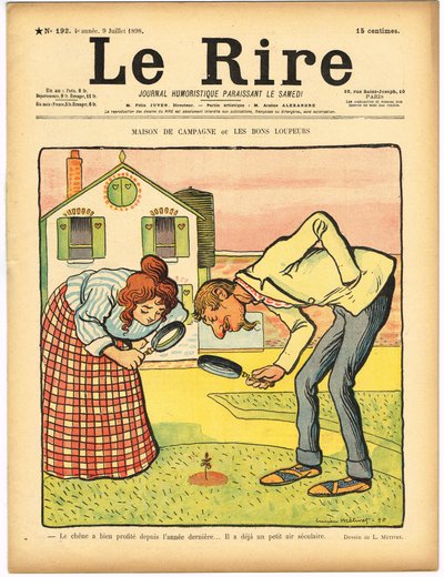 Cover von "Le Rire", Satirisch in Farben von Lucien Metivet