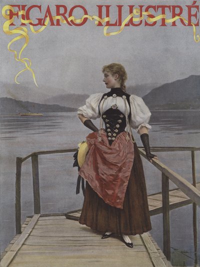 En Suisse (In der Schweiz). Titelblatt von Le Figaro Illustre, Juli 1893 von Lucius Rossi