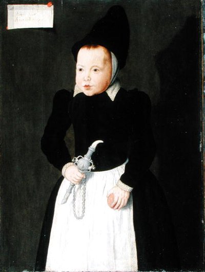 Porträt eines Kindes mit Rinkelbel von Ludger Tom the Younger Ring