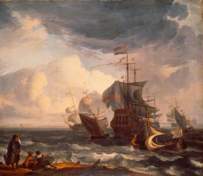 Holländische Kriegsschiffe von Ludolf Backhuysen