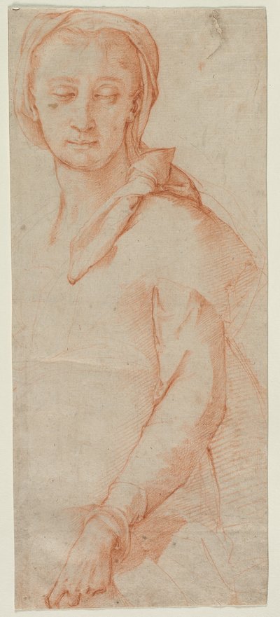 Halbfigur-Studie einer Frau, 1500er Jahre von Ludovico Cardi Cigoli