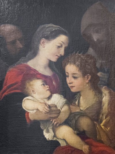 Die Heilige Familie mit den Heiligen Franziskus und Katharina von Alexandria von Ludovico Carracci