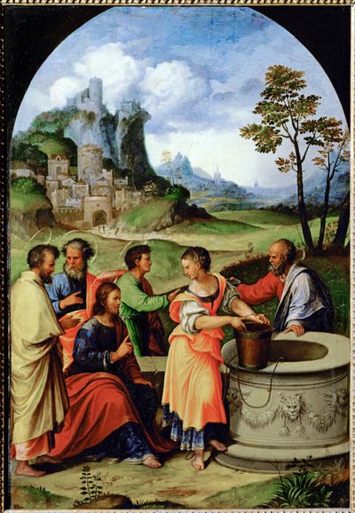 Christus und die Samariterin von Ludovico Mazzolino