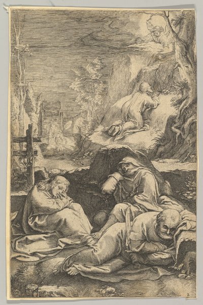 Die Agonie im Garten, aus Die Passion Christi von Ludovicus Siceram