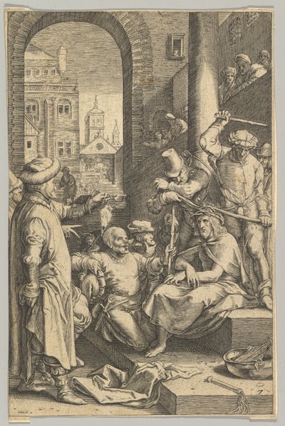 Die Krönung mit Dornen, aus Die Passion Christi, ca. 1623 von Ludovicus Siceram