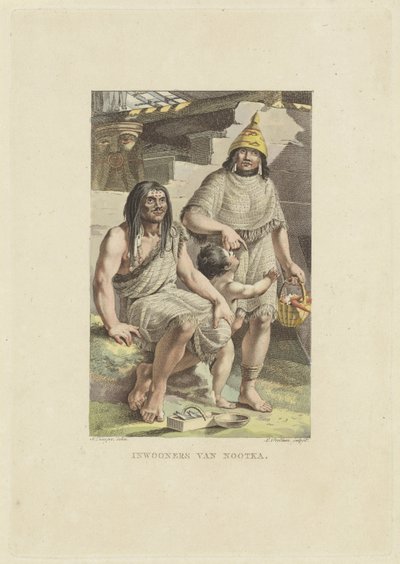 Bewohner der Insel Nootka von Ludwig Gottlieb Portman