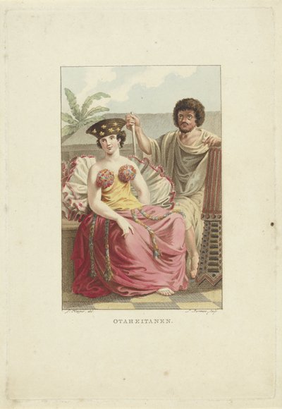 Bewohner der Insel Otaheite (Tahiti) von Ludwig Gottlieb Portman