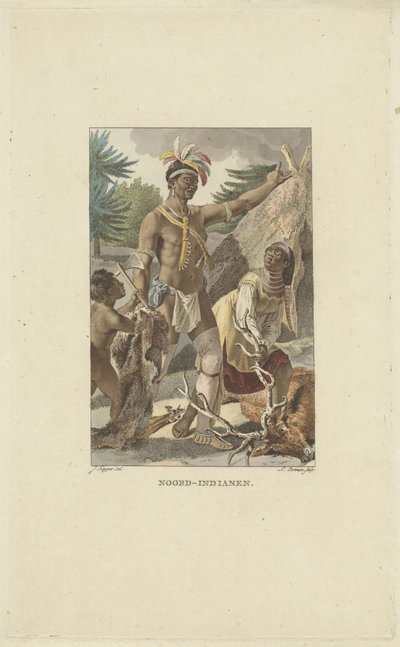 Irokesische Familie vor einem Tipi von Ludwig Gottlieb Portman