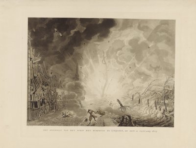 Katastrophe von Leiden, 1807 von Ludwig Gottlieb Portman