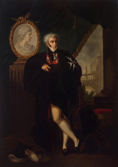 Porträt von Dmitry Lvovich Naryshkin 1758-1838, frühes 19. Jahrhundert von Ludwig Guttenbrunn