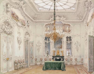 Innenräume des Winterpalastes. Das Grüne Speisezimmer, 1852 von Ludwig Premazzi