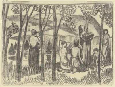 Kniende Frauen und Obstpflückerin von Ludwig von Hofmann