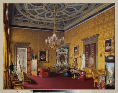Der Lyons-Saal (der gelbe Zeichensaal) des Großen Palastes von Zarskoje Selo von Luigi Premazzi