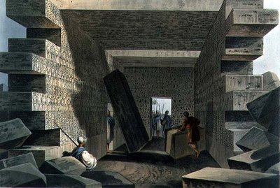 Innenraum des Tempels von Jupiter Ammon, Tafel 71 aus 
