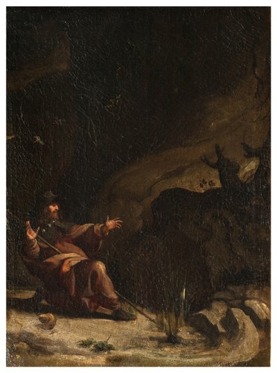 Nordquerhaus, Altar des San Rocco 1635, 45, San Rocco wird von den Tieren in der Wüste besucht, Gemalt unterer rechter Teil von Luigi Miradori